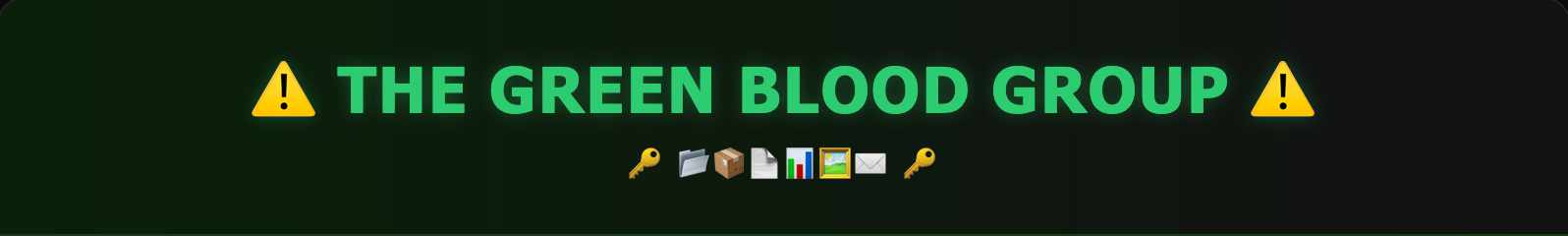 the green blood group logo